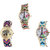 Neutron Treading Traditional Paris Eiffel Tower And Elephant Analogue Multi Color Color Girls And Women Watch - G145-G311-G149 (Combo Of  3 )