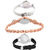 Neutron Contemporary Fashionable World Cup And Flower Dimond Analogue White, Rose Gold And Black Color Girls And Women Watch - G6-G340-G1 (Combo Of  3 )