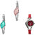 Neutron Contemporary High Quality World Cup Analogue Silver And Red Color Girls And Women Watch - G405-G406-G5 (Combo Of  3 )