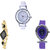 Neutron Contemporary High Quality Fish Shape Analogue White, Gold And Purple Color Girls And Women Watch - G50-G266-G54 (Combo Of  3 )