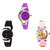Neutron Best Collection World Cup And Barbie Doll Analogue Purple, Black And Pink Color Girls And Women Watch - G4-G8-G7 (Combo Of  3 )