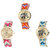 Neutron Classical Love Elephant Analogue Multi Color Color Girls And Women Watch - G155-G317-G160 (Combo Of  3 )