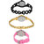 Neutron Latest Fashionable Chain Analogue Black, Gold And Pink Color Girls And Women Watch - G68-G121-G9 (Combo Of  3 )