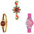 Neutron Classical Professional Peacock Analogue Gold And Pink Color Girls And Women Watch - G120-G122-G9 (Combo Of  3 )