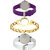 Neutron Brand New Model Chain Analogue Purple, Gold And White Color Girls And Women Watch - G10-G337-G11 (Combo Of  3 )