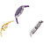 Neutron Brand New Model Chain Analogue Purple, Gold And White Color Girls And Women Watch - G10-G337-G11 (Combo Of  3 )