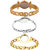 Neutron Latest Professional Chain Analogue Gold And Silver Color Girls And Women Watch - G125-G405-G114 (Combo Of  3 )