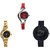 Neutron Latest Style World Cup, Chain And Chronograph Analogue Red, Gold And Black Color Girls And Women Watch - G5-G114-G57 (Combo Of  3 )