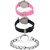 Neutron New Love Fish Shape And Chain Analogue Pink, Black And Silver Color Girls And Women Watch - G9-G55-G70 (Combo Of  3 )