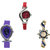 Neutron Brand New Professional World Cup, Fish Shape And Peacock Analogue Red, Purple And Gold Color Girls And Women Watch - G5-G54-G119 (Combo Of  3 )