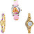 Neutron Classical Love Barbie Doll And Chain Analogue Pink And Gold Color Girls And Women Watch - G7-G124-G115 (Combo Of  3 )