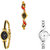 Neutron Treading Royal Peacock And Chain Analogue Gold And Silver Color Girls And Women Watch - G117-G121-G70 (Combo Of  3 )