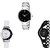 Neutron Modern Fancy Chain Analogue Silver, White And Black Color Girls And Women Watch - G299-G11-G68 (Combo Of  3 )