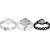 Neutron Modern Fancy Chain Analogue Silver, White And Black Color Girls And Women Watch - G299-G11-G68 (Combo Of  3 )