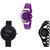 Neutron Latest Italian Designer Chronograph And Chain Analogue Purple And Black Color Girls And Women Watch - G10-G57-G68 (Combo Of  3 )