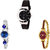 Neutron Best Casual Flower Dimond Analogue Black, Silver And Gold Color Girls And Women Watch - G8-G338-G122 (Combo Of  3 )