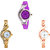 Neutron Brand New Traditional World Cup And Chain Analogue Purple, Gold And Rose Gold Color Girls And Women Watch - G4-G115-G69 (Combo Of  3 )
