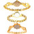 Neutron Treading Party Wedding Peacock And Chain Analogue Gold Color Girls And Women Watch - G117-G336-G120 (Combo Of  3 )