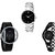 Neutron Modern High Quality Chain Analogue Silver And Black Color Girls And Women Watch - G299-G35-G68 (Combo Of  3 )