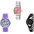 Neutron New High Quality Peacock And Chain Analogue Silver, Purple And Black Color Girls And Women Watch - G303-G21-G68 (Combo Of  3 )