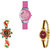 Neutron Best Model Peacock Analogue Pink And Gold Color Girls And Women Watch - G9-G120-G122 (Combo Of  3 )