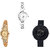 Neutron New Love Chain And Chronograph Analogue Silver, Gold And Black Color Girls And Women Watch - G70-G265-G57 (Combo Of  3 )