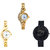 Neutron Latest Technology Chain And Chronograph Analogue Gold And Black Color Girls And Women Watch - G115-G337-G57 (Combo Of  3 )