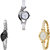 Neutron Latest Party Wedding World Cup Analogue White, Silver And Gold Color Girls And Women Watch - G6-G352-G123 (Combo Of  3 )