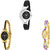 Neutron New Party Wedding World Cup Analogue Black And Gold Color Girls And Women Watch - G1-G121-G124 (Combo Of  3 )