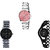 Neutron Brand New Professional Chain Analogue Silver And Black Color Girls And Women Watch - G303-G207-G68 (Combo Of  3 )