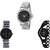 Neutron Latest Love Love Valentine And Chain Analogue Silver And Black Color Girls And Women Watch - G278-G207-G68 (Combo Of  3 )