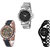 Neutron Latest 3D Design Love Valentine And Chain Analogue Silver And Black Color Girls And Women Watch - G278-G209-G68 (Combo Of  3 )