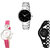 Neutron Best Professional Chain Analogue Silver, Pink And Black Color Girls And Women Watch - G299-GL205-G68 (Combo Of  3 )