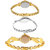 Neutron Brand New Fancy Peacock Analogue Gold And Silver Color Girls And Women Watch - G121-G406-G117 (Combo Of  3 )