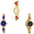 Neutron Latest Gift Peacock, Flower Dimond And Chain Analogue Gold And Rose Gold Color Girls And Women Watch - G116-G340-G114 (Combo Of  3 )
