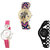 Neutron Best Italian Designer Elephant And Chain Analogue Multi Color, Pink And Black Color Girls And Women Watch - G311-GL205-G68 (Combo Of  3 )