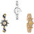 Neutron Best Branded Chain And Peacock Analogue Silver And Gold Color Girls And Women Watch - G70-G119-G125 (Combo Of  3 )