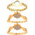 Neutron New Party Wedding Chain And Peacock Analogue Gold Color Girls And Women Watch - G114-G120-G118 (Combo Of  3 )