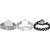 Neutron New Party Wedding Love Valentine And Chain Analogue Silver And Black Color Girls And Women Watch - G278-G302-G68 (Combo Of  3 )