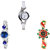 Neutron Contemporary Italian Designer World Cup, Flower Dimond And Peacock Analogue White, Silver And Gold Color Girls And Women Watch - G6-G338-G120 (Combo Of  3 )