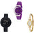 Neutron New 3D Design Chronograph Analogue Purple, Black And Gold Color Girls And Women Watch - G10-G57-G123 (Combo Of  3 )