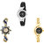 Neutron New Fashionable World Cup, Peacock And Chain Analogue Black And Gold Color Girls And Women Watch - G1-G119-G336 (Combo Of  3 )