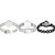 Neutron Brand New Fashionable Love Valentine And Chain Analogue Silver And Black Color Girls And Women Watch - G301-G326-G68 (Combo Of  3 )