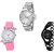 Neutron Classical Casual Love Valentine, Butterfly And Chain Analogue Silver, Pink And Black Color Girls And Women Watch - G280-G99-G68 (Combo Of  3 )