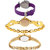 Neutron Modern Gift Fish Shape And Peacock Analogue Purple And Gold Color Girls And Women Watch - G54-G116-G265 (Combo Of  3 )
