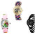 Neutron Treading Casual Elephant, Barbie Doll And Chain Analogue Multi Color, Pink And Black Color Girls And Women Watch - G311-G324-G68 (Combo Of  3 )