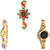 Neutron Modern High Quality Peacock And Chain Analogue Gold Color Girls And Women Watch - G120-G124-G114 (Combo Of  3 )