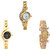 Neutron New Italian Designer Chain Analogue Gold Color Girls And Women Watch - G115-G336-G125 (Combo Of  3 )
