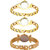 Neutron New Italian Designer Chain Analogue Gold Color Girls And Women Watch - G115-G336-G125 (Combo Of  3 )
