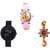 Neutron Latest 3D Design Barbie Doll, Chronograph And Peacock Analogue Pink, Black And Gold Color Girls And Women Watch - G7-G57-G120 (Combo Of  3 )